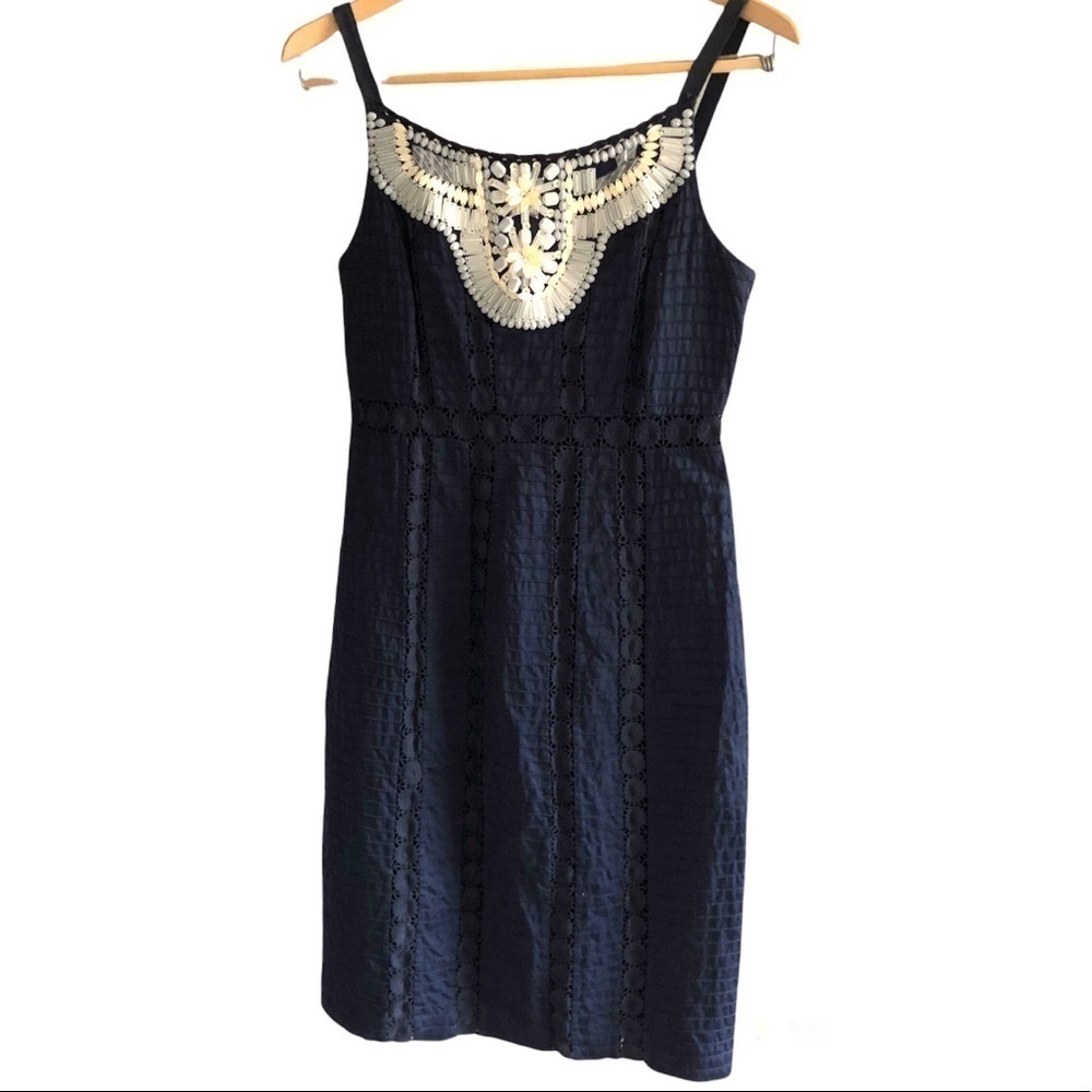 Nanette Lepore sequins crochet details mini dress